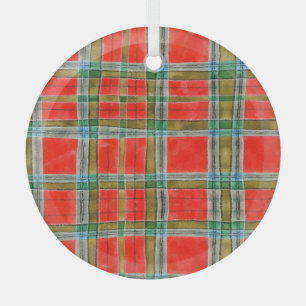 MAC BAIN TARTAN Glaszirkel Ornament Aus Glas