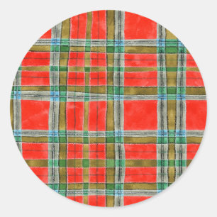 MAC BAIN TARTAN gros Stickers ronds