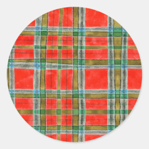 MAC BAIN TARTAN Große Rundkleber Runder Aufkleber