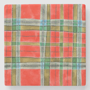 MAC BAIN TARTAN Marmorstein-Unterlage Steinuntersetzer