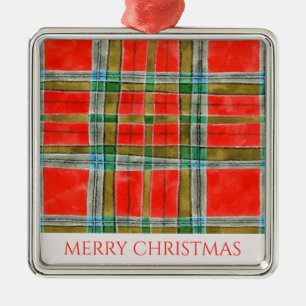 MAC BAIN TARTAN Premium Quadratisches Ornament + T Aus Metall