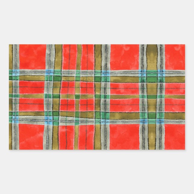 MAC BAIN TARTAN Rectangle Stickers (Vorderseite)