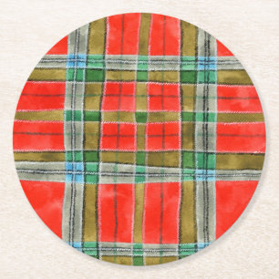 MAC BAIN TARTAN Round Paper Untersetzer