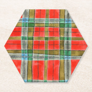 MAC BAIN TARTAN Sechseckige Papieruntersetzer Untersetzer