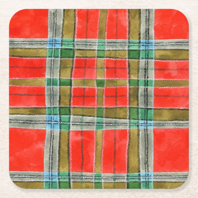 MAC BAIN TARTAN Square Paper Untersetzer (Vorderseite)