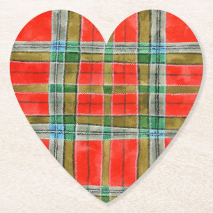 MAC BAIN TARTAN Untersetzer von Herzpapier