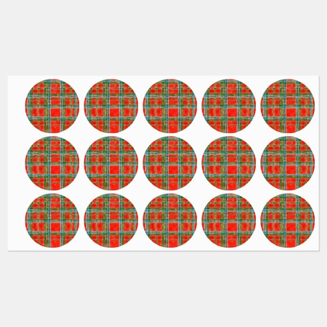 MAC BAIN TARTAN Wasserdichte Kennzeichnungen Etiketten (Blatt)