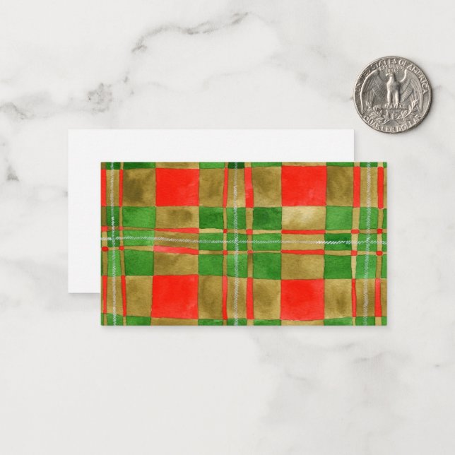 MAC GREGOR TARTAN 3.5x2-Flachkarte Mitteilungskarte (Vorderseite/Rückseite Beispiel)