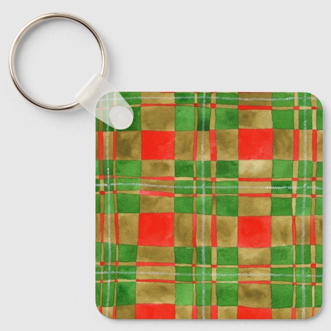 MAC GREGOR TARTAN Aluminium Square Schlüsselanhäng Schlüsselanhänger (Vorderseite)