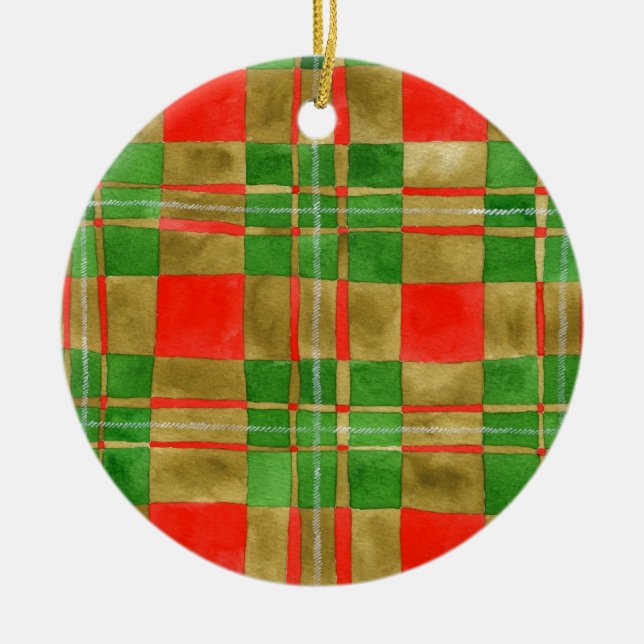MAC GREGOR TARTAN Keramik Circle Ornament (Vorne)
