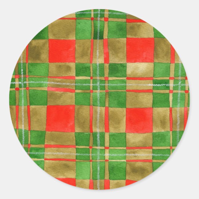 MAC GREGOR TARTAN Kleine Round Stickers (Vorderseite)