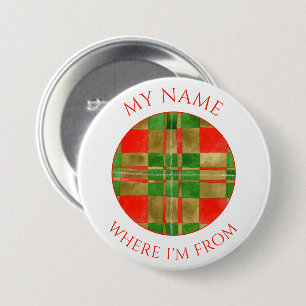 MAC GREGOR TARTAN Namensschild Anstecknadel Button