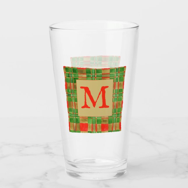 MAC GREGOR TARTAN Pint Glass + Initial Glas (Rückseite)