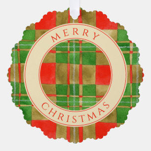 MAC GREGOR TARTAN Scalloped Paper Ornament Card Karte