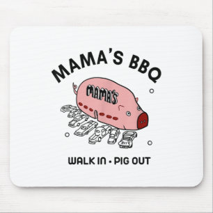 Mac Mamas Grillen Spaziergang in Pig Out Sonniges Mousepad