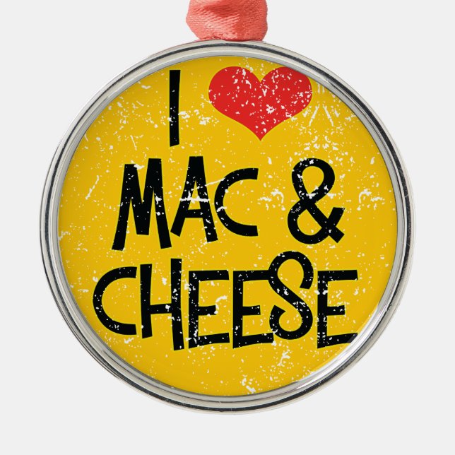 Mac n Cheese Christmas Ornament Aus Metall (Vorne)