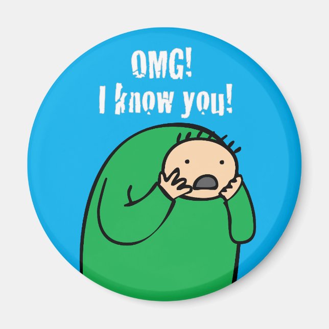 Mac OMG! Magnet (blau) (Vorne)