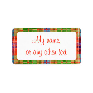 MAC RAE TARTAN 1,25" x 2,375" Etiketten Adressaufkleber