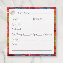 MAC RAE TARTAN 2" Quadratgarnmarken Geschenkanhänger