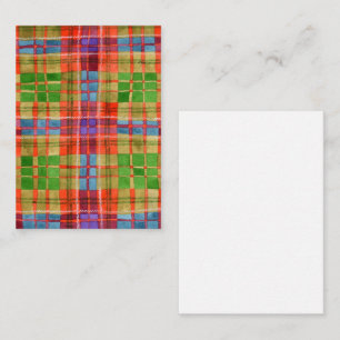 MAC RAE TARTAN 3.5x2.5 Flachkarte / Vertikal Mitteilungskarte