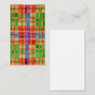 MAC RAE TARTAN 3.5x2 Flachkarte / Vertikal Mitteilungskarte