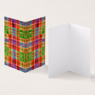 MAC RAE TARTAN 3,5x2 gefaltete Karte