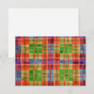 MAC RAE TARTAN 3.5x5 Flachkarte / Horizontal Karte