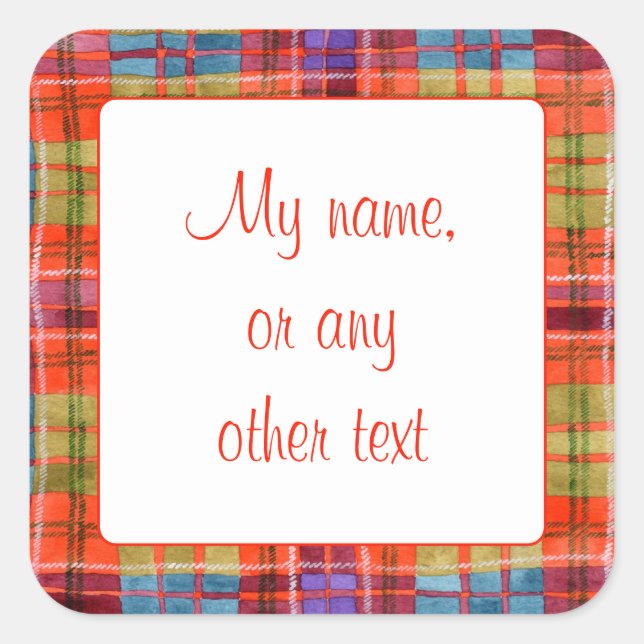MAC RAE TARTAN 3" Quadrat Matte Stickers (Vorderseite)