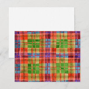 MAC RAE TARTAN 4.25x5.5 Flachkarte / Horizontal Karte