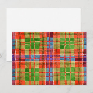 MAC RAE TARTAN 4.5x6.25 Flachkarte / Horizontal Karte