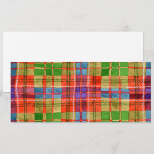 MAC RAE TARTAN 4x9,25 Flachkarte / Horizontal Karte