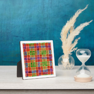 MAC RAE TARTAN 5.25"X5.25" Plaque + Easel Fotoplatte
