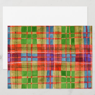 MAC RAE TARTAN 6.5x8.75 Flachkarte / Horizontal Karte