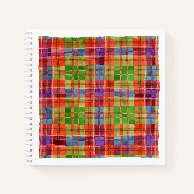 MAC RAE TARTAN 8.5x8.5 SpiralNotebook Notizbuch (Vorderseite)