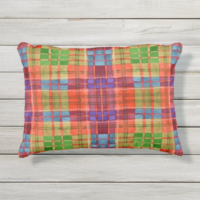 MAC RAE TARTAN Außenkissen Kissen Für Draußen (Vorderseite)