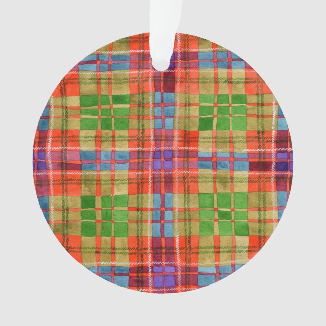 MAC RAE TARTAN Cercle acrylique ornement (devant)