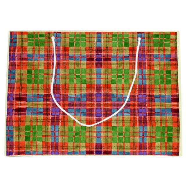 MAC RAE TARTAN Große Geschenktasche Geschenktüte (Vorderseite)