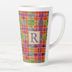 MAC RAE TARTAN Große Latte Tasse + Text