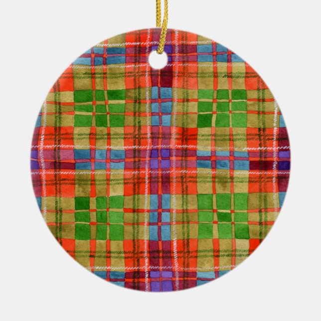 MAC RAE TARTAN Keramik Circle Ornament (Vorne)