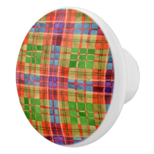 MAC RAE TARTAN Keramik Knob Keramikknauf