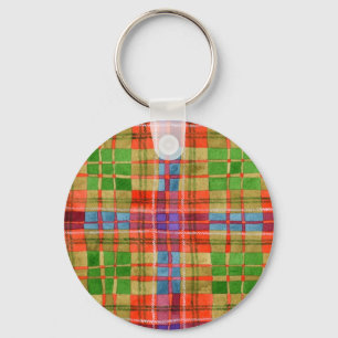 MAC RAE TARTAN Metall-Rundschlüsselanhänger Schlüsselanhänger
