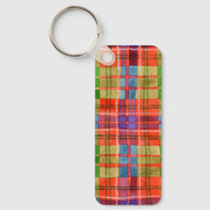MAC RAE TARTAN Metall-Schlüsselanhänger in Rechtec Schlüsselanhänger