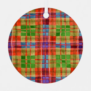 MAC RAE TARTAN Metallzirkel Ornament Aus Metall
