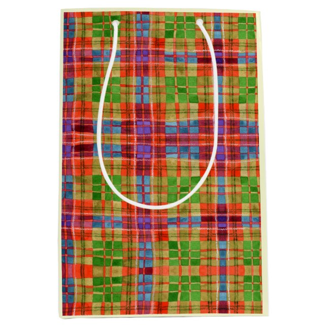 MAC RAE TARTAN Mittlere Geschenktasche Geschenktüte (Vorderseite)