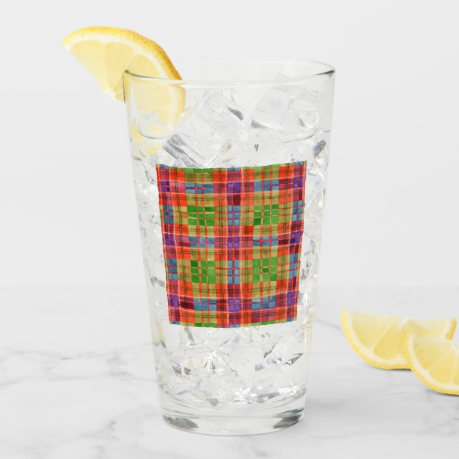 MAC RAE TARTAN Pint Glass Glas (Vorderseite Ice)