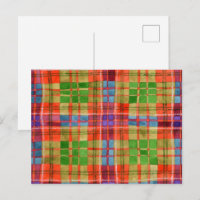 MAC RAE TARTAN Postkarte