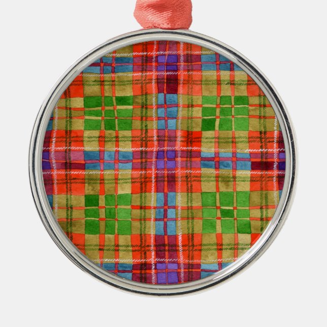 MAC RAE TARTAN Premium Runde Ornamente (Vorne)