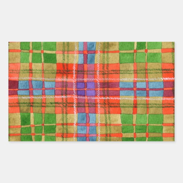 MAC RAE TARTAN Rectangle Stickers (Vorderseite)