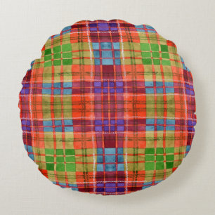 MAC RAE TARTAN Rundwurfpilz Rundes Kissen