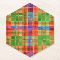 MAC RAE TARTAN Untersetzer mit Hexagon-Spitze